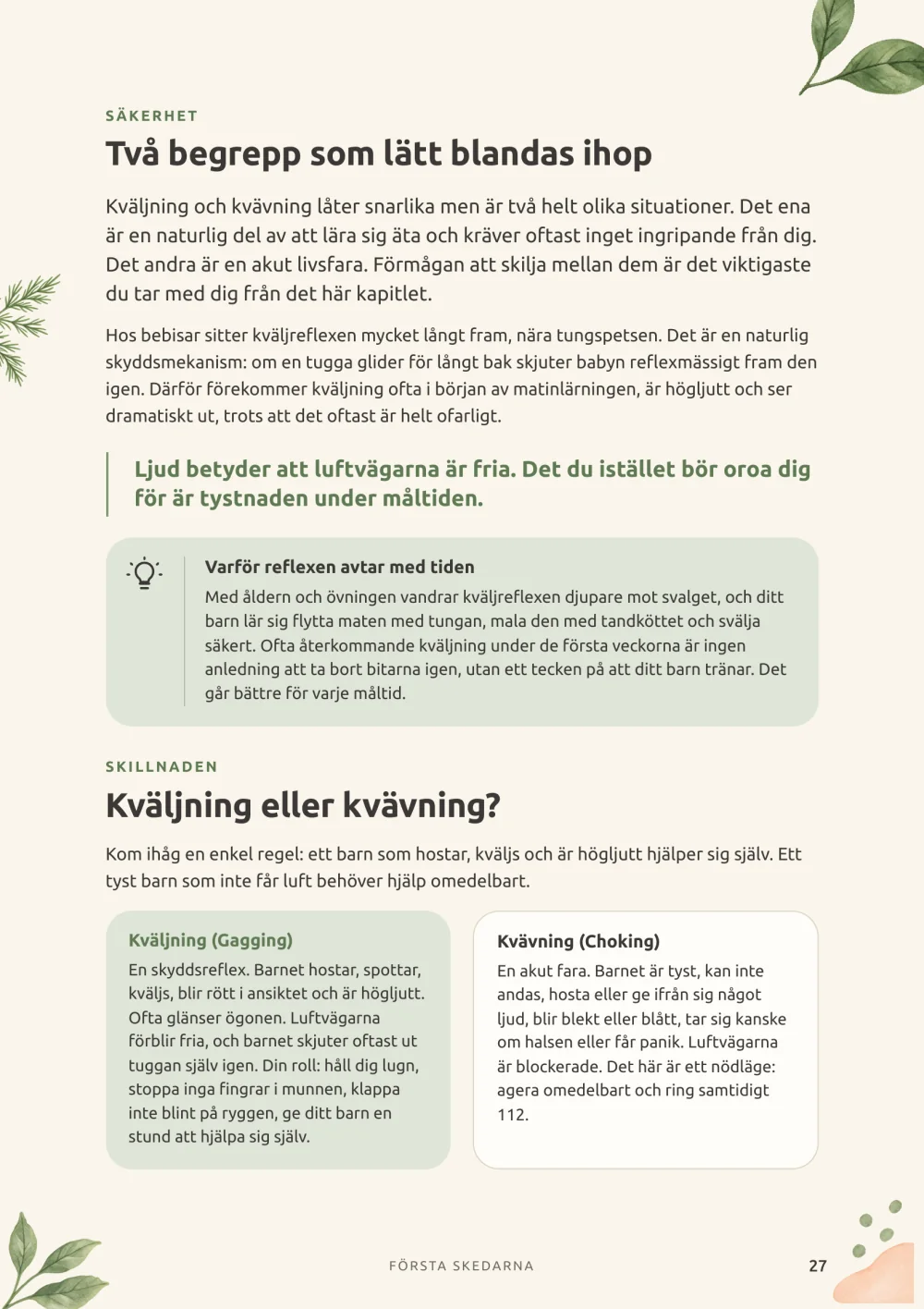 Guide: sida om kväljning och kvävning