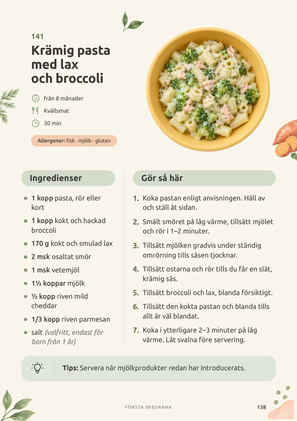 Smakportioner: exempelsida med recept